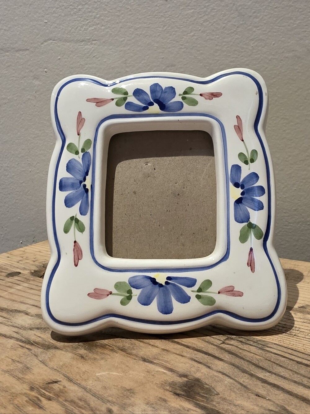 Caleca Italy Giardino Ceramic Floral Picture Frame Vintage